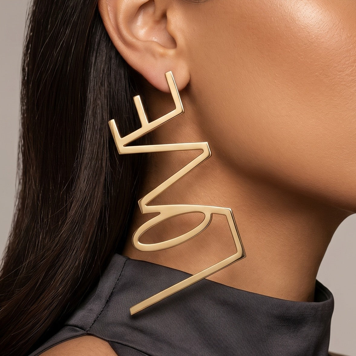 Vintage LOVE Letter Drop Earrings