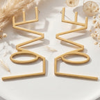 Vintage LOVE Letter Drop Earrings