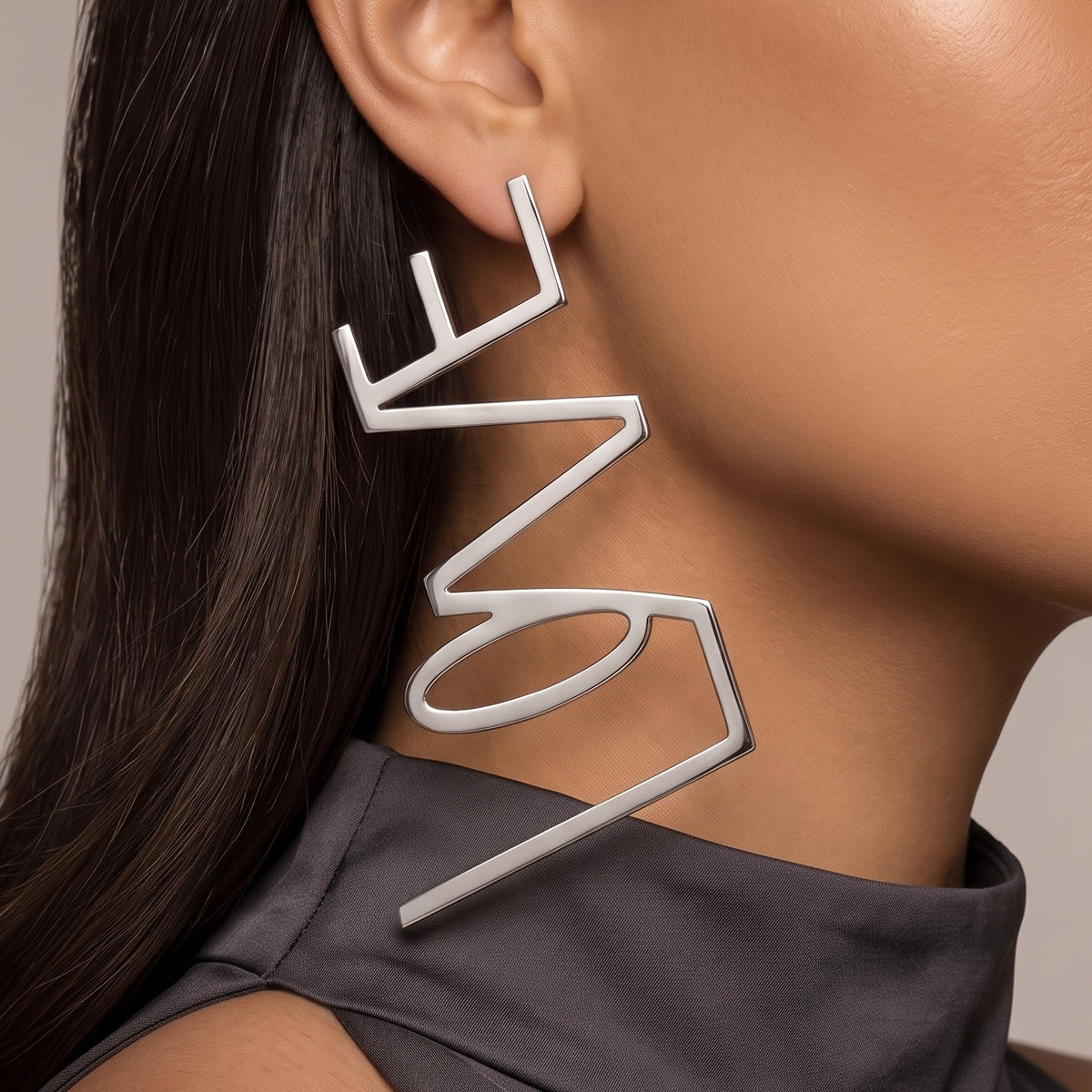 Vintage LOVE Letter Drop Earrings