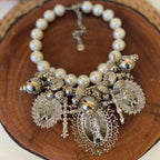 Vintage Pearl Charm Bracelet