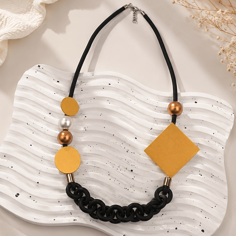 Geometric Chunky Chain Necklace