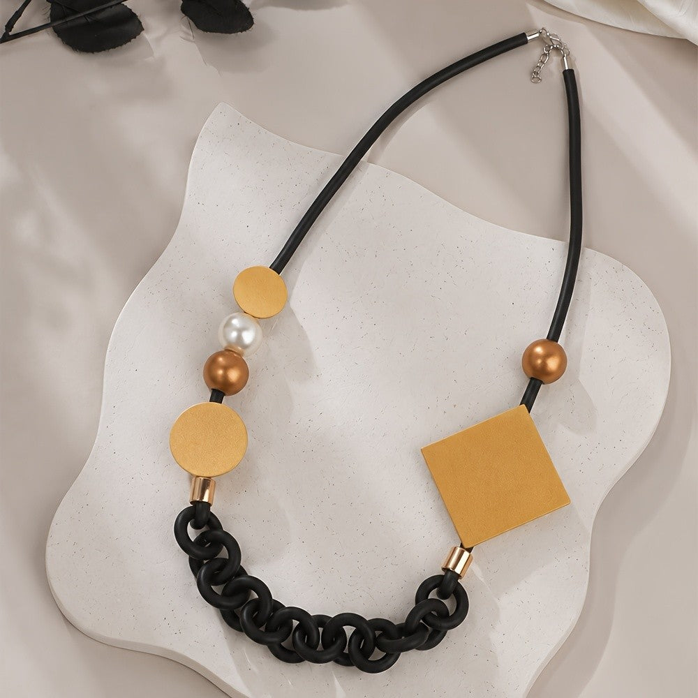 Geometric Chunky Chain Necklace