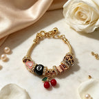 18k Multi-Charm Bead Bracelet