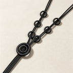 Geometric Circle Tassel Necklace