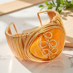 Vintage Wire Wrap Resin Bangle