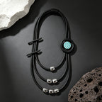 Asymmetric Geometric Silica Gel Necklace