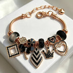 14k Geometric Charm Snake Chain Bracelet