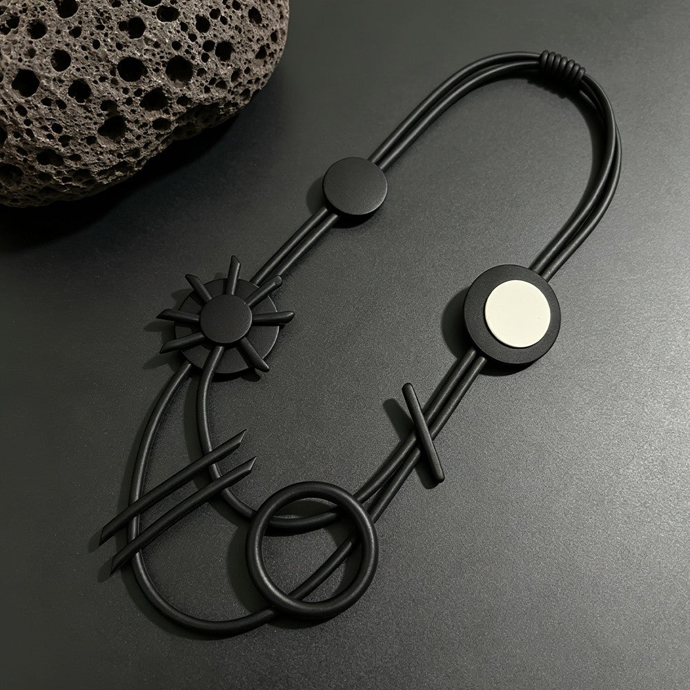 Asymmetric Geometric Collar Necklace