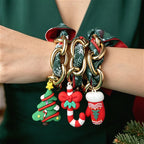 Christmas Charm Chunky Chain Bracelet