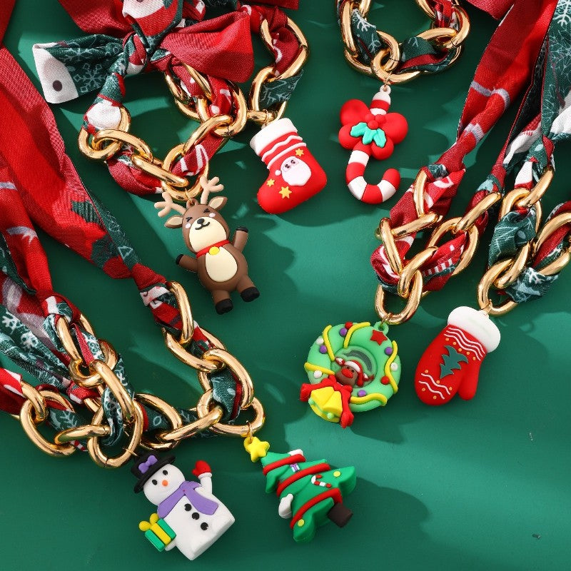 Christmas Charm Chunky Chain Bracelet