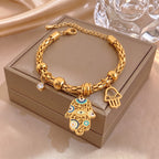 18k Evil Eye Charm Bracelet