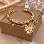 18k Evil Eye Charm Bracelet
