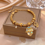18k Evil Eye Charm Bracelet