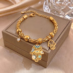 18k Evil Eye Charm Bracelet