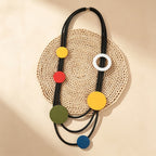 Multi-Strand Geometric Circle Necklace
