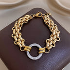 18k Vintage Chunky Circle Link Bracelet