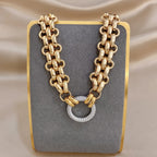 18k Vintage Chunky Circle Link Bracelet