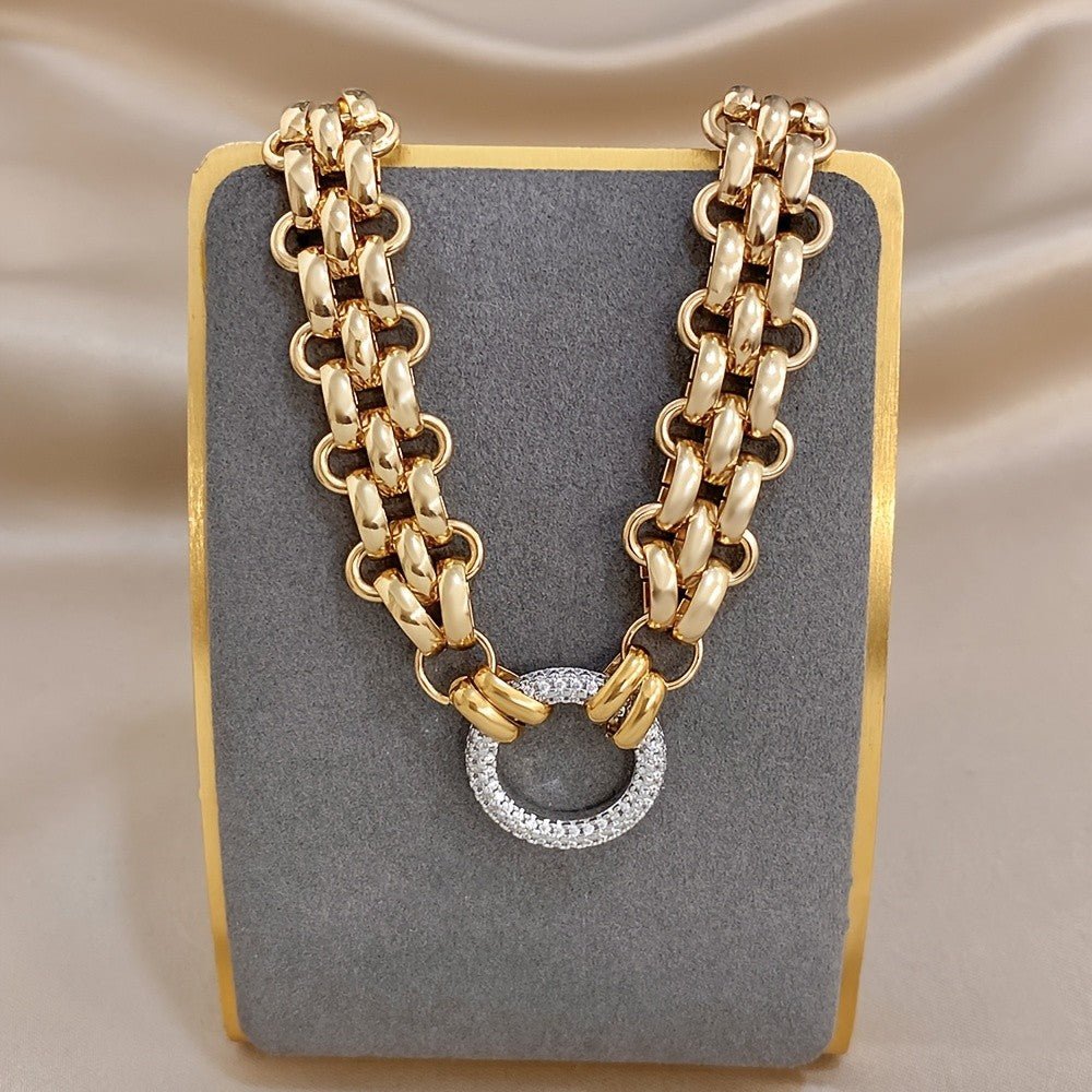 18k Vintage Chunky Circle Link Bracelet