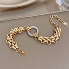 18k Vintage Chunky Circle Link Bracelet