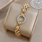 18k Vintage Chunky Circle Link Bracelet