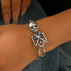 14k Skull & Bones Charm Bracelet
