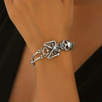 14k Skull & Bones Charm Bracelet