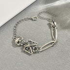 14k Skull & Bones Charm Bracelet