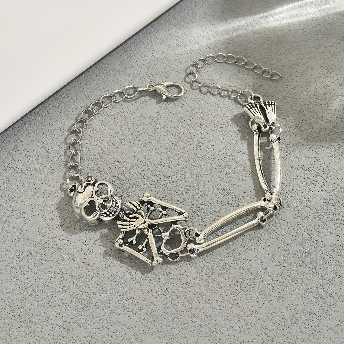 14k Skull & Bones Charm Bracelet