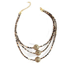 Layered Leopard Print Bead Necklace