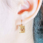 Vintage Rectangle Face Drop Earrings