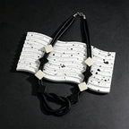 Geometric Black and White Knot Necklace