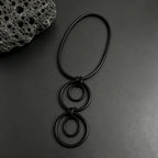 Geometric Double Loop Silica Gel Necklace