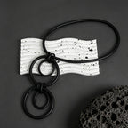 Geometric Double Loop Silica Gel Necklace