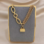 18k Lock Charm Chain Bracelet