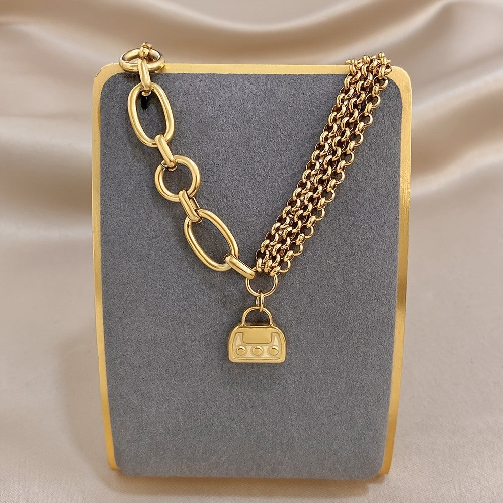 18k Lock Charm Chain Bracelet