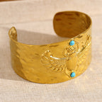 Vintage Wide Beetle Cuff Bracelet