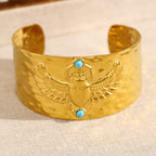 Vintage Wide Beetle Cuff Bracelet
