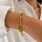 18k Vintage Chunky Chain Bracelet