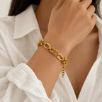 18k Vintage Chunky Chain Bracelet