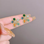 Multicolor Flower Stone Stud Earrings