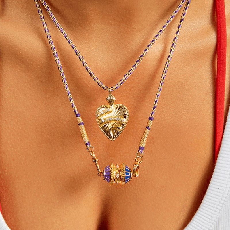 Vintage Enamel Jhumka Necklace