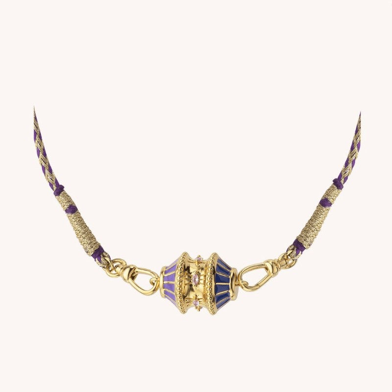 Vintage Enamel Jhumka Necklace