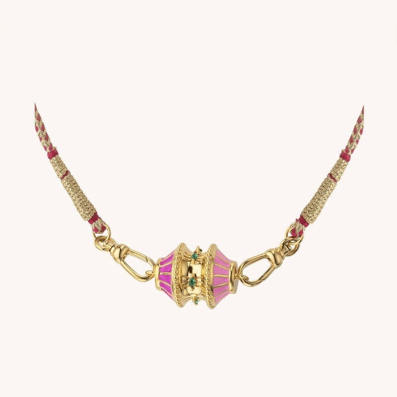 Vintage Enamel Jhumka Necklace