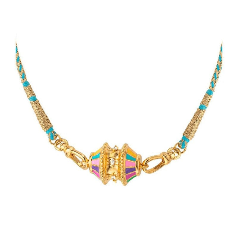 Vintage Enamel Jhumka Necklace
