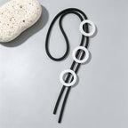 Geometric Triple Circle Necklace