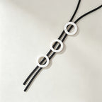 Geometric Triple Circle Necklace