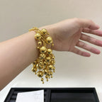 Vintage Gold Ball Cluster Bracelet