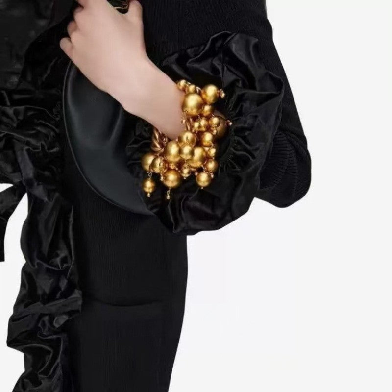 Vintage Gold Ball Cluster Bracelet