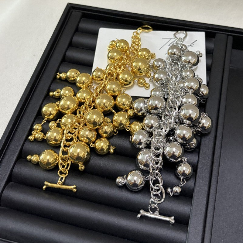 Vintage Gold Ball Cluster Bracelet