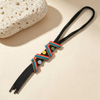 Geometric Multi-Strand Fringe Necklace